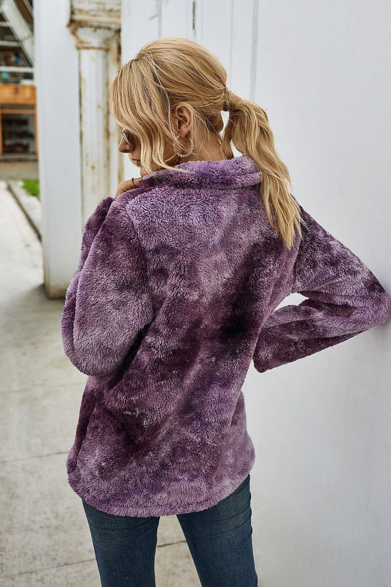 Tie Dye Quarter Zip Pullover