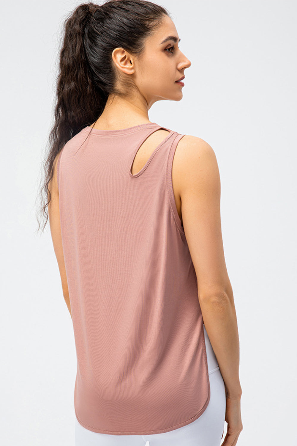 Cutout Side Slit Athletic Tank