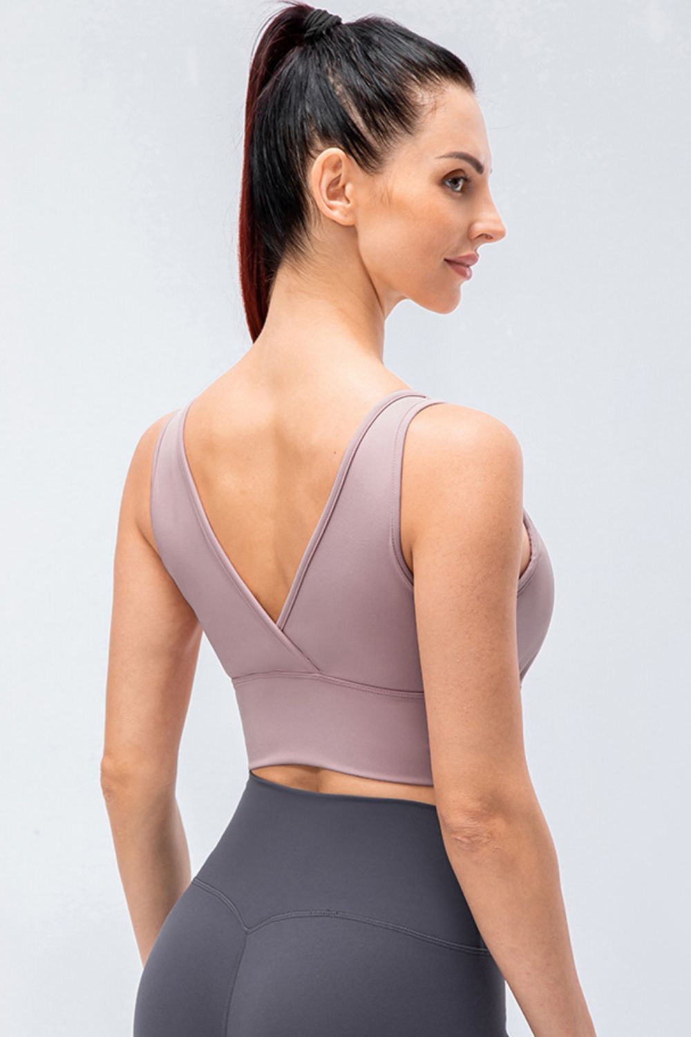 Reversible Cropped Surplice Yoga Tank