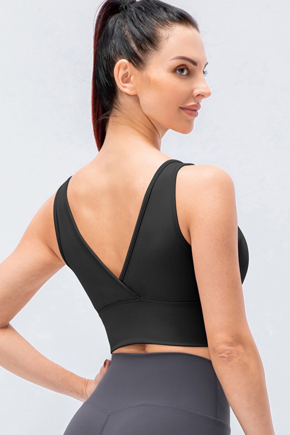 Reversible Cropped Surplice Yoga Tank