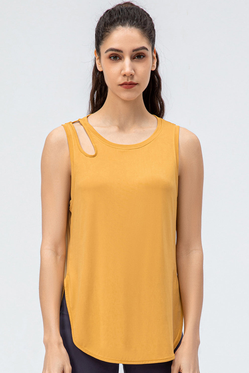 Cutout Side Slit Athletic Tank