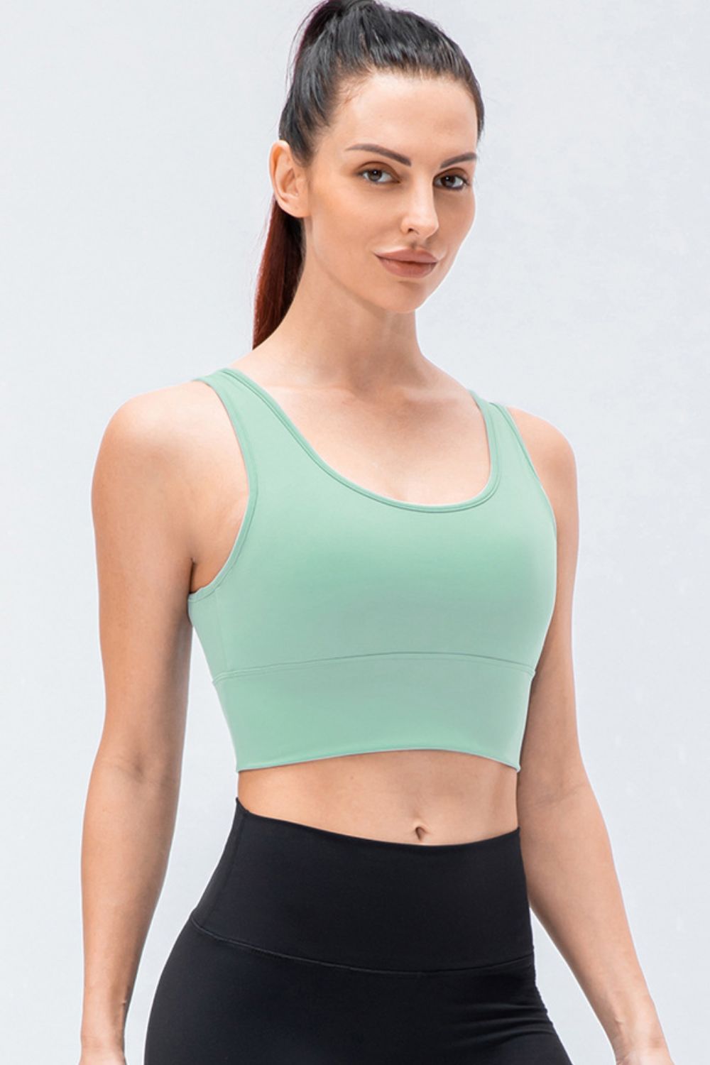 Reversible Cropped Surplice Yoga Tank