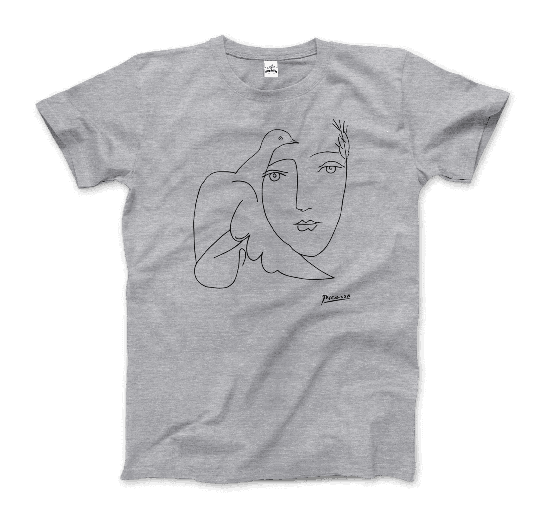 Pablo Picasso Peace (Dove and Face) Artwork T-Shirt