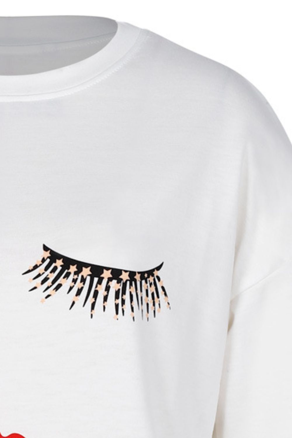 Graphic Dropped Shoulder Round Neck Sweatshirt