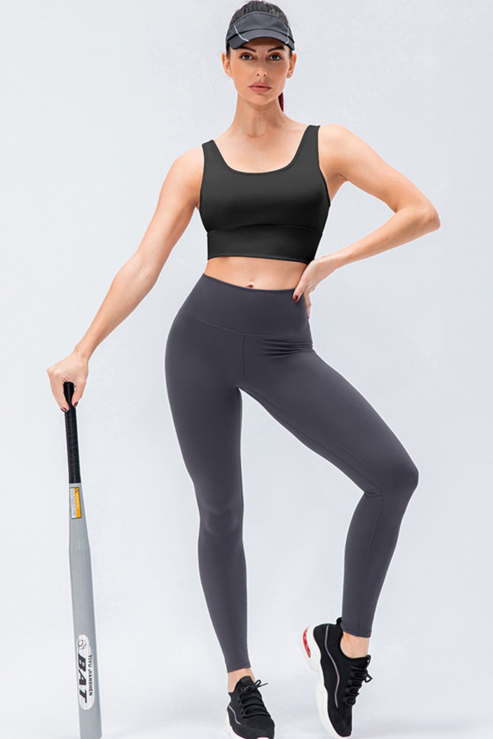 Elastic Waistband Ankle-Length Yoga Leggings