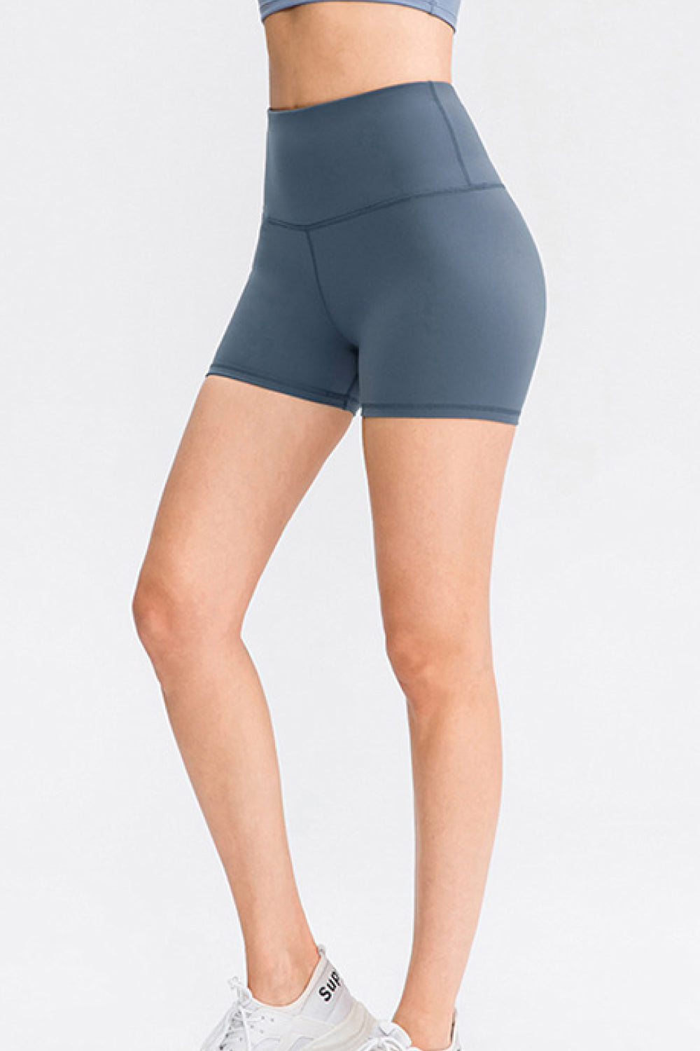 High Waist Exposed Seam Yoga Shorts