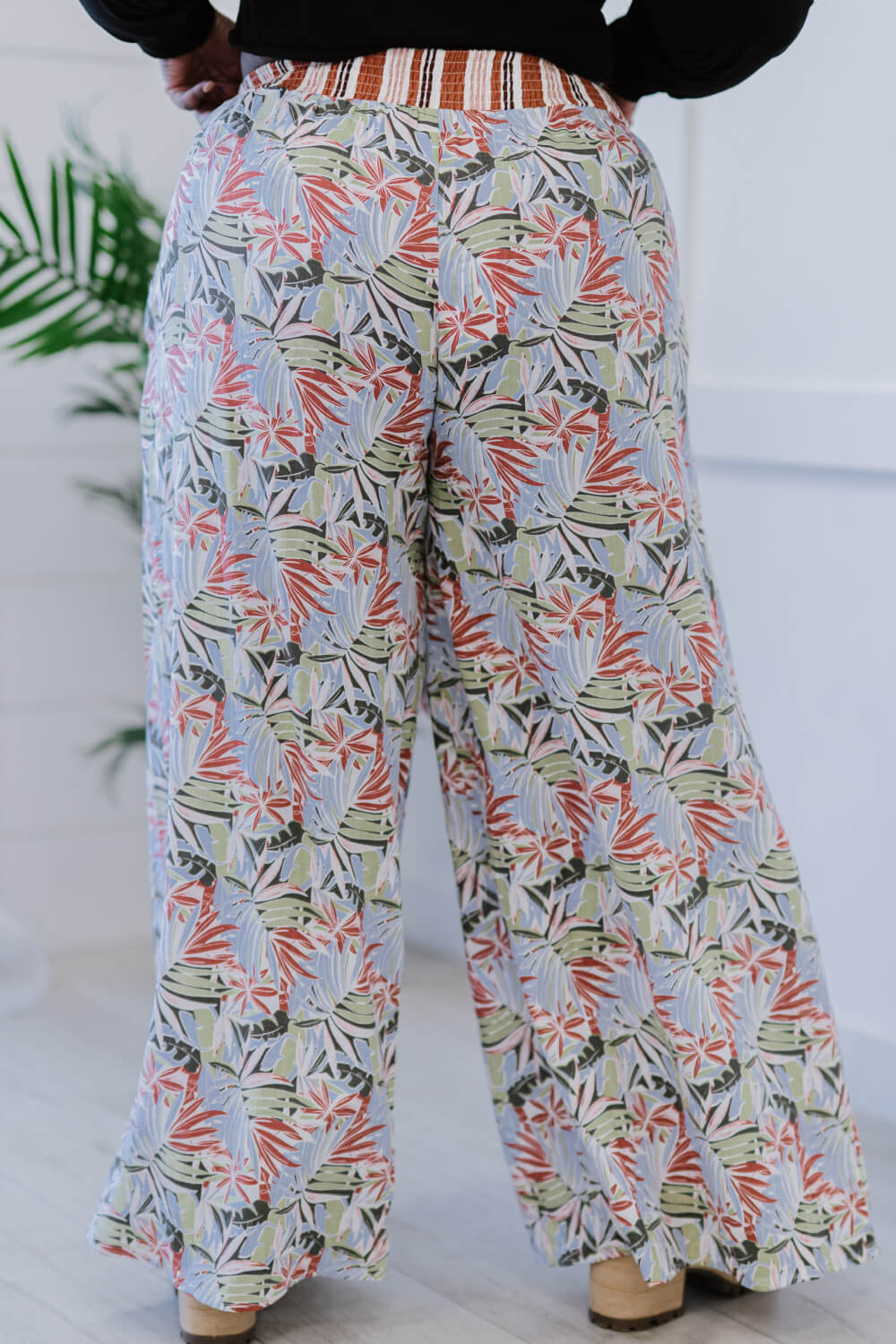 Davi & Dani Island Retreat Full Size Run Palazzo Pants in Pink