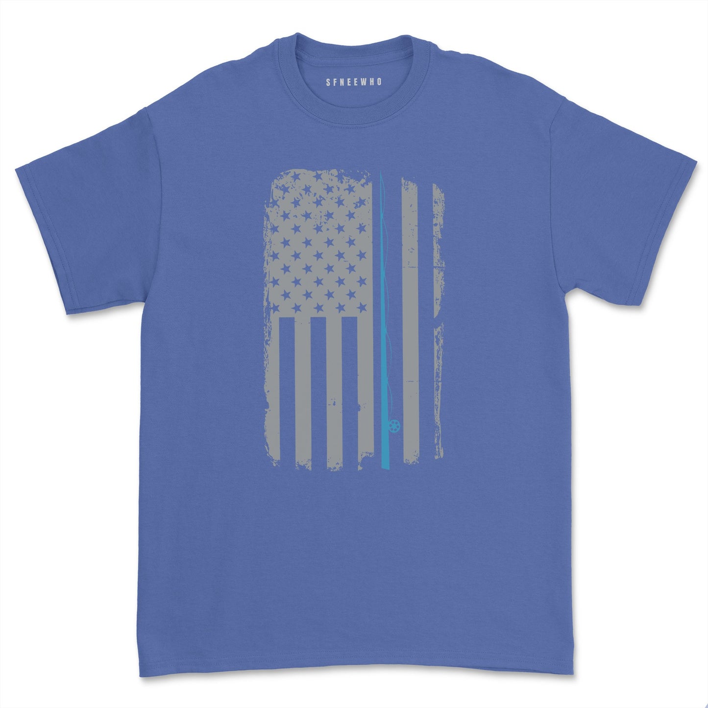 American Flag Fishing Shirt Vintage Fishing Tshirt T-Shirt