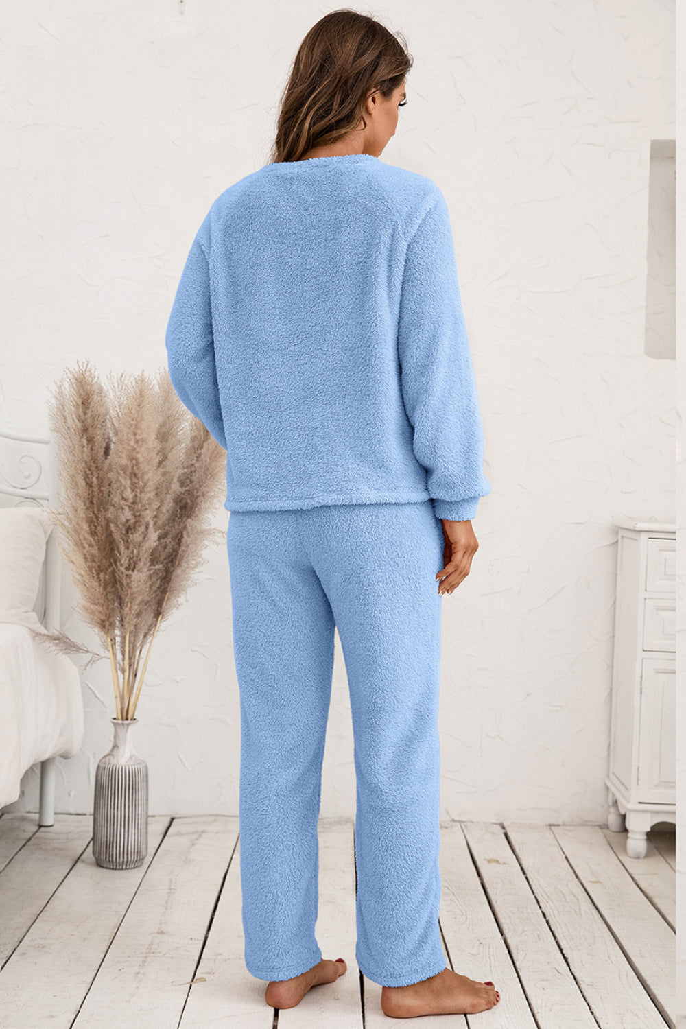 Teddy Raglan Sleeve Lounge Set