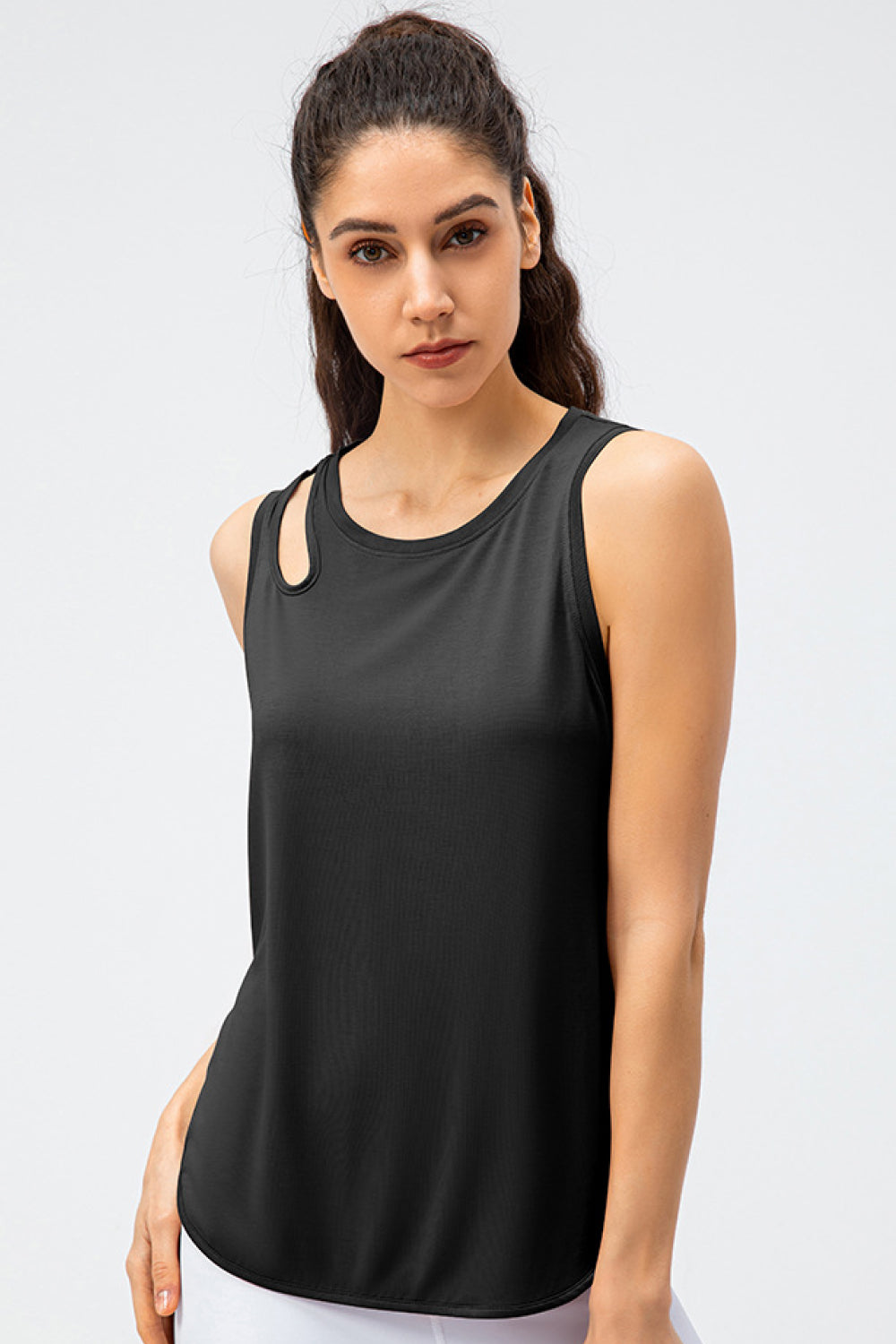 Cutout Side Slit Athletic Tank