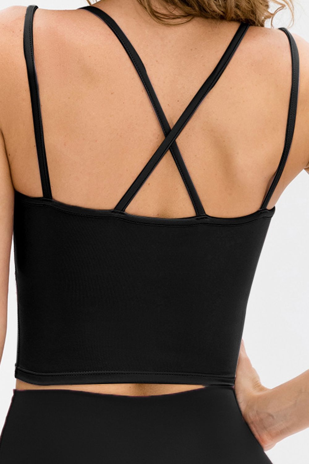 Double-Strap Cropped Yoga Cami