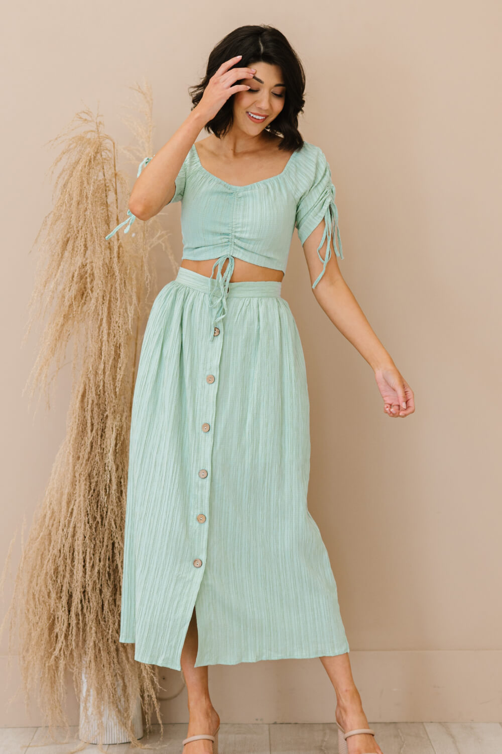 HYFVE Look at Me Crop Top and Midi Skirt Set