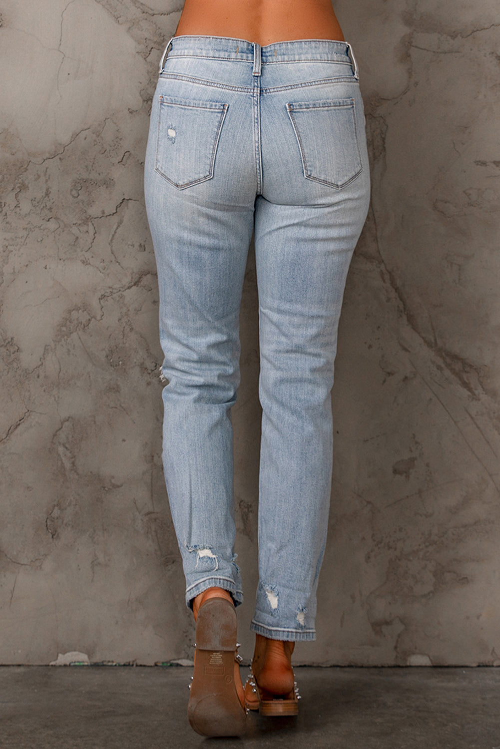 Distressed Straight Legs with Pockets