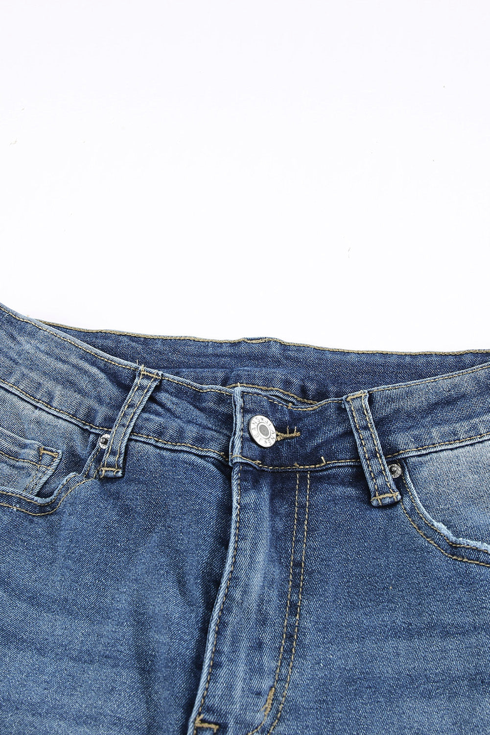 High Waist Flare Jeans with Pockets