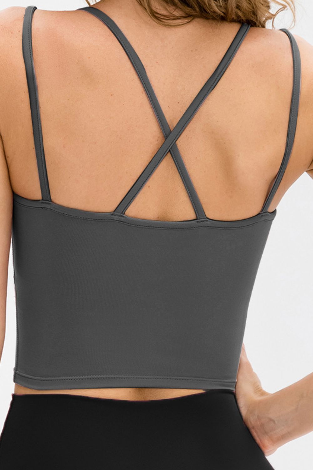 Double-Strap Cropped Yoga Cami