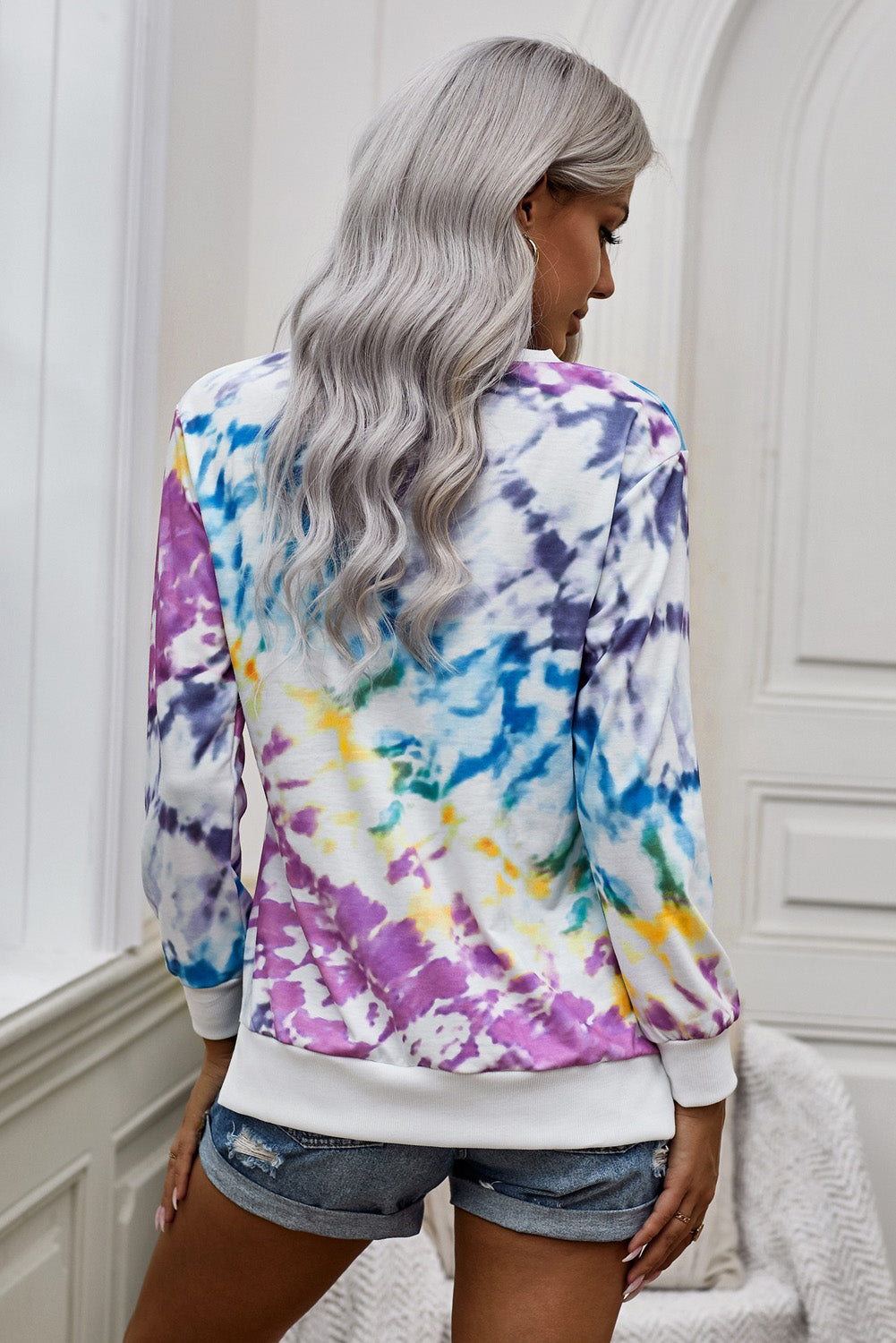 Tie-Dye High Low Sweatshirt