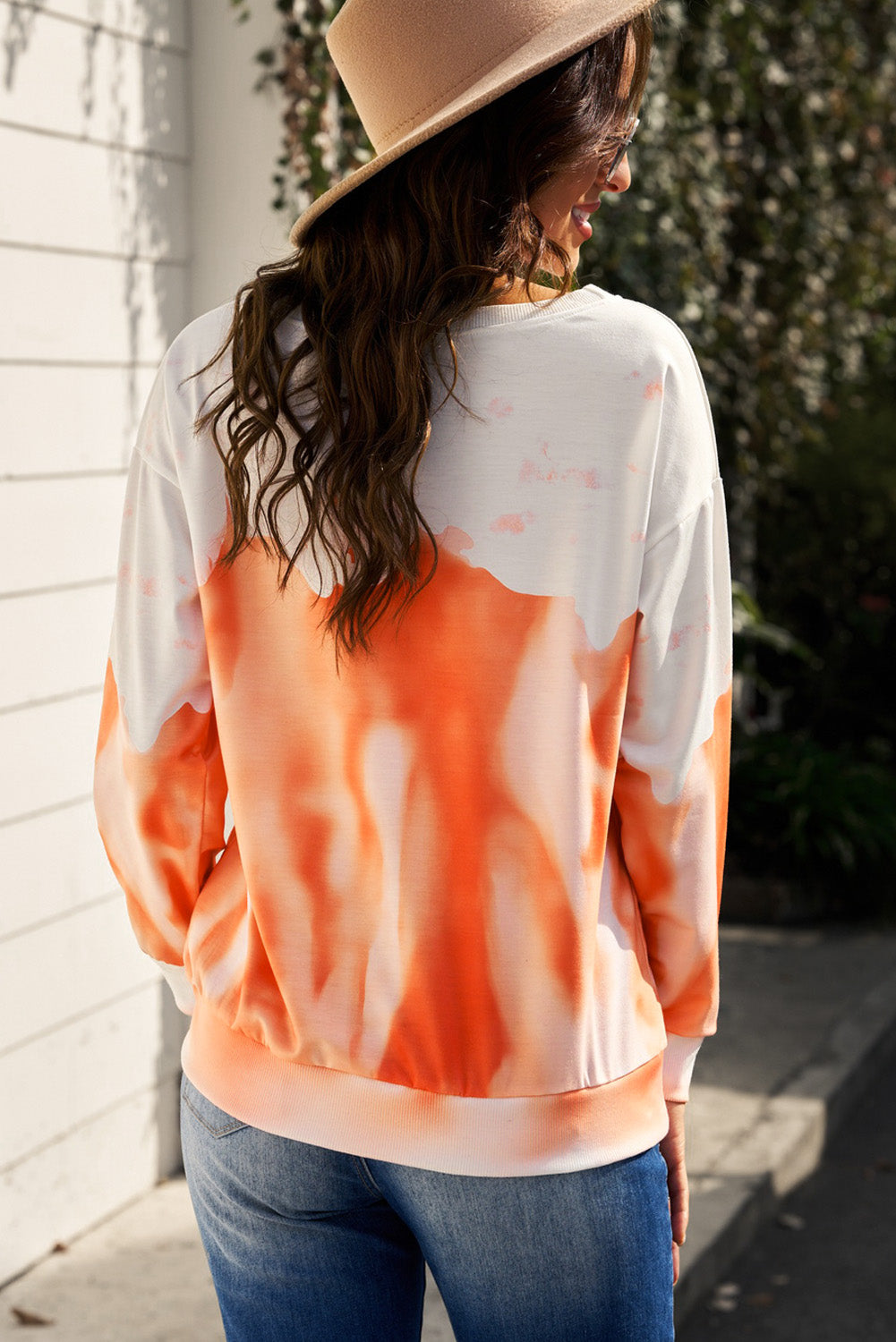 Tie-Dye Dropped Shoulder Sweatshirt