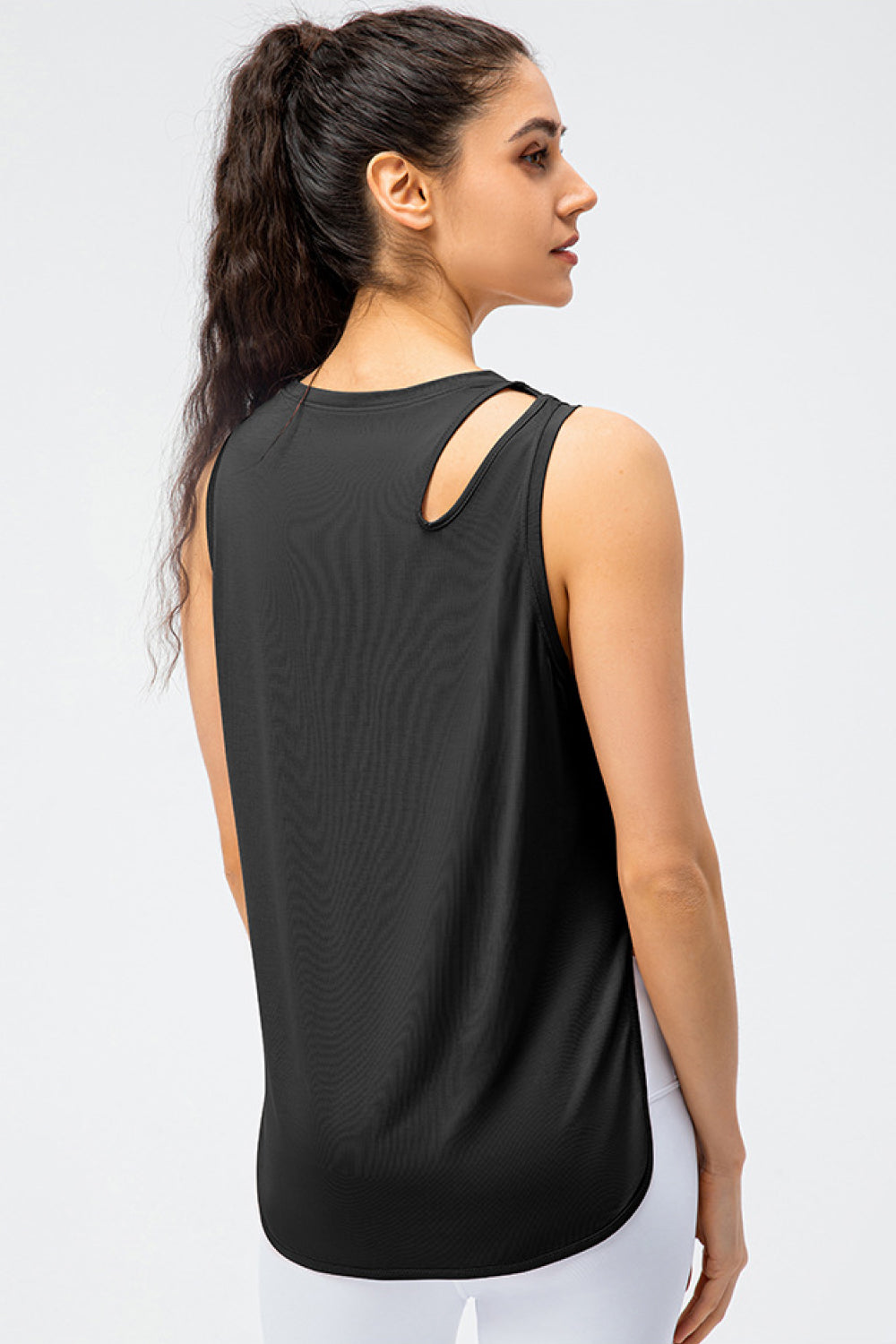 Cutout Side Slit Athletic Tank